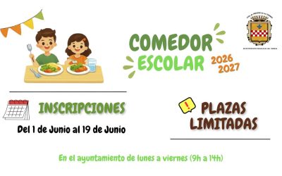 Abierto el plazo de inscripción para las Colonias Urbanas 2026 y el Comedor Escolar 2026/2027