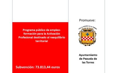Pezuela de las Torres recibe una subvención de 73.813,44 euros para la contratación de cuatro albañiles